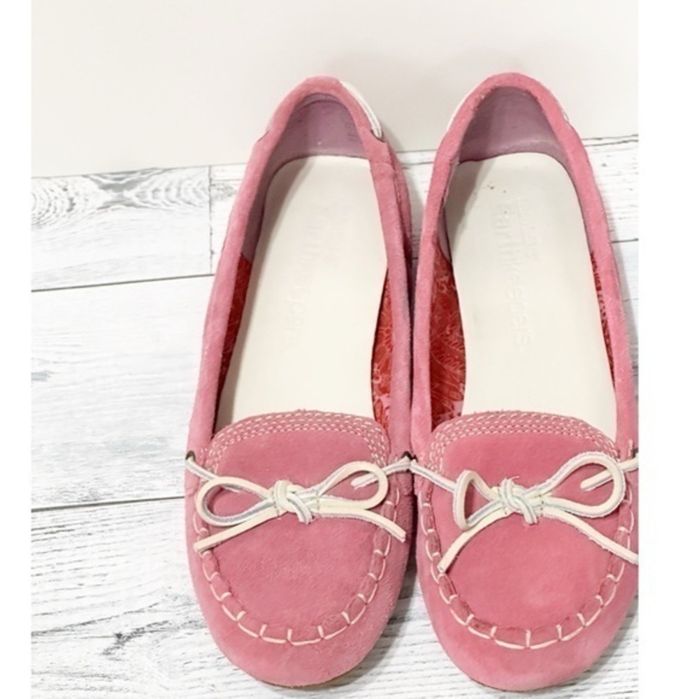 Timberland Earthkeepers Pink Suede Moccasins Loafers NWOT Sz 8